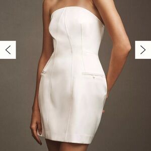 Elegant Strapless White Dress